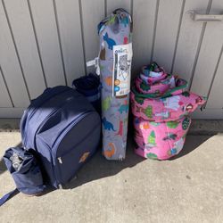 Kids Camp Chair, Sleeping Bag, Picnic Bag