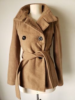 Zara Women's Brown Winter Coat with Belt Size S