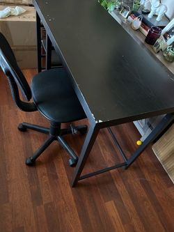 desk and chair