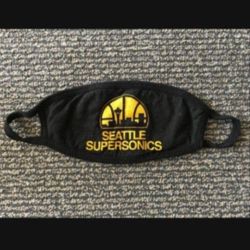 NEW Seattle Super Sonics Men Women Unisex Cotton Face Mask Basketball Game Team  Work Office School Travel Work Office School Commute Airplane 