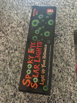 Spooky Solar Eyeball Path Lights – 6-Pack (48 Green LEDs) - NEW