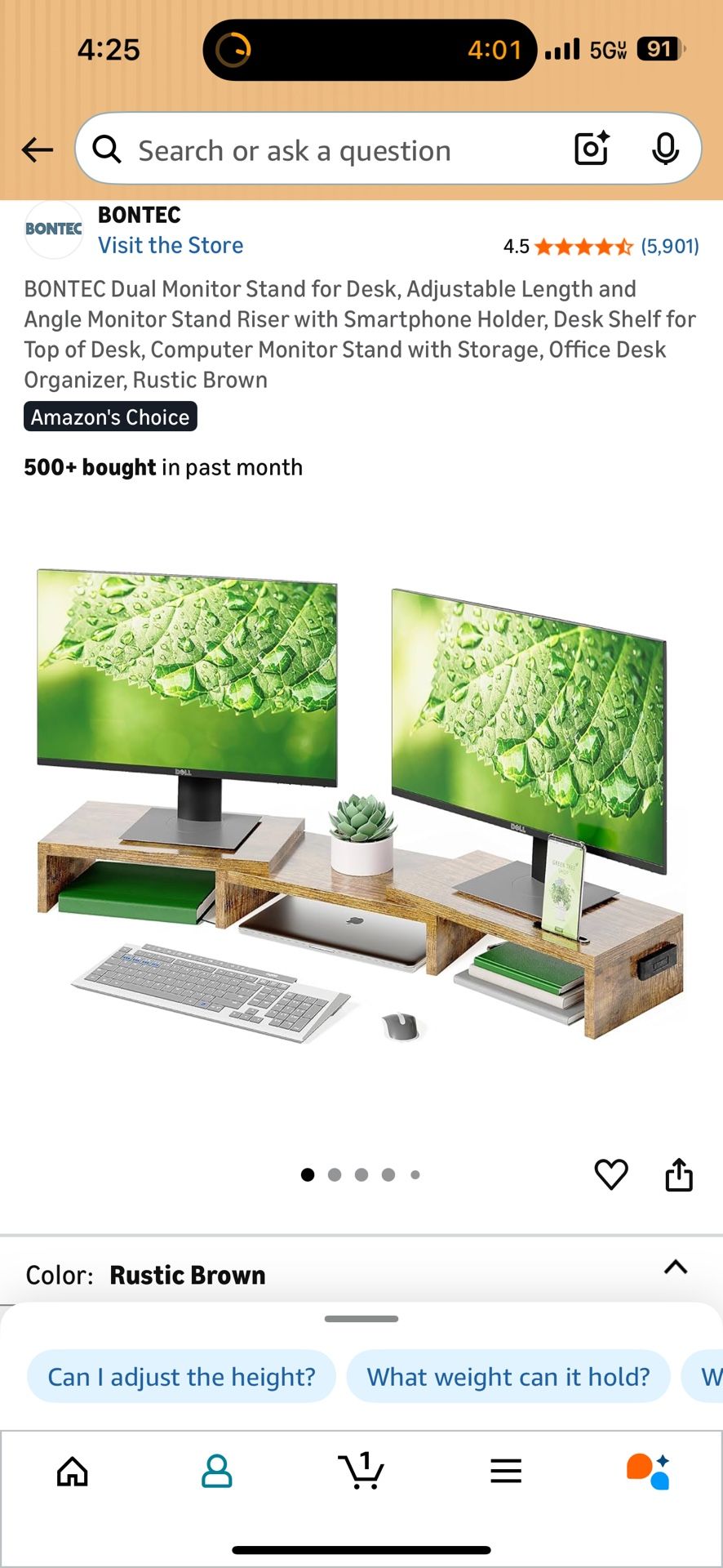 Dual Monitor Computer Stand