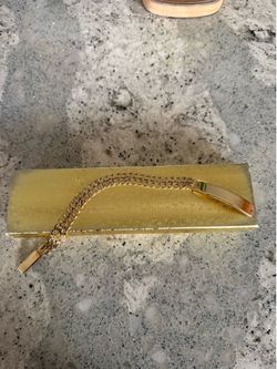 Gold men bracelet diamond cut finish