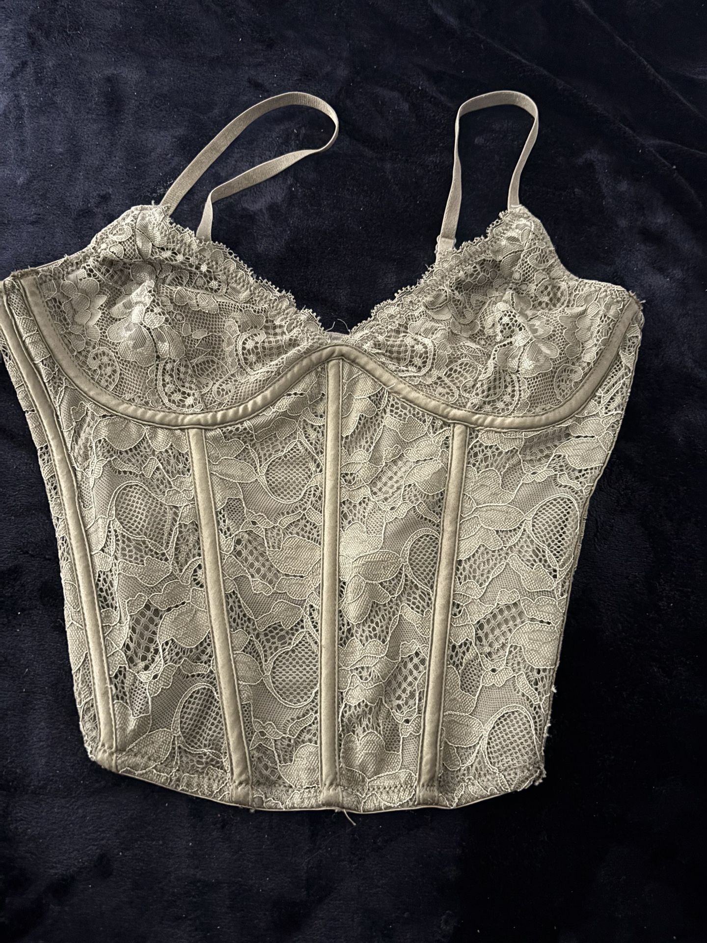 olive Green Corset Top