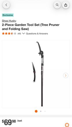 (2) HUSKY 2-Piece Garden Tool Set (Tree Pruner and Folding Saw)