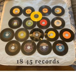 Variety of 45 records lot of 18