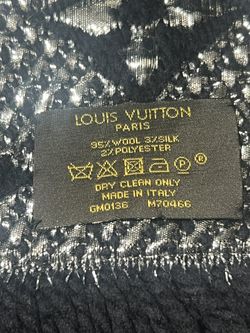 LOUIS VUITTON LOUIS VUITTON Scarf wrap shawl M76966 wool Beige Used Women  logo LV M76966