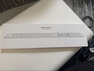 Apple Magic Keyboard with Touch ID and Numeric Keypad (USB-C) – White – Brand New