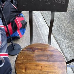 Cost Plus Wood And Metal Stools