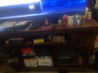 Wooden entertainment center