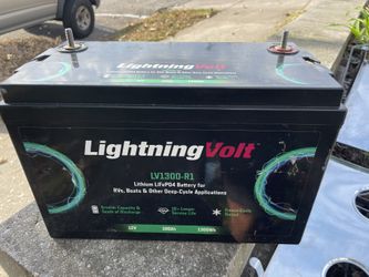 🔋🚤🛥️⚡️🛻 LightningVolt LV1300-R1 Lithium LiFePO4 Battery. 