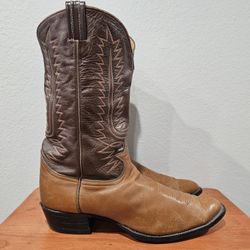 Tony Lama #3422 Light Brown Boots Leather Men Size 12 Used