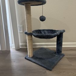 Blue cat tree