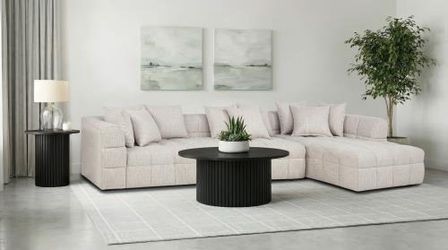 New sectional beige