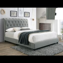 King Platform bed W USB Ports
