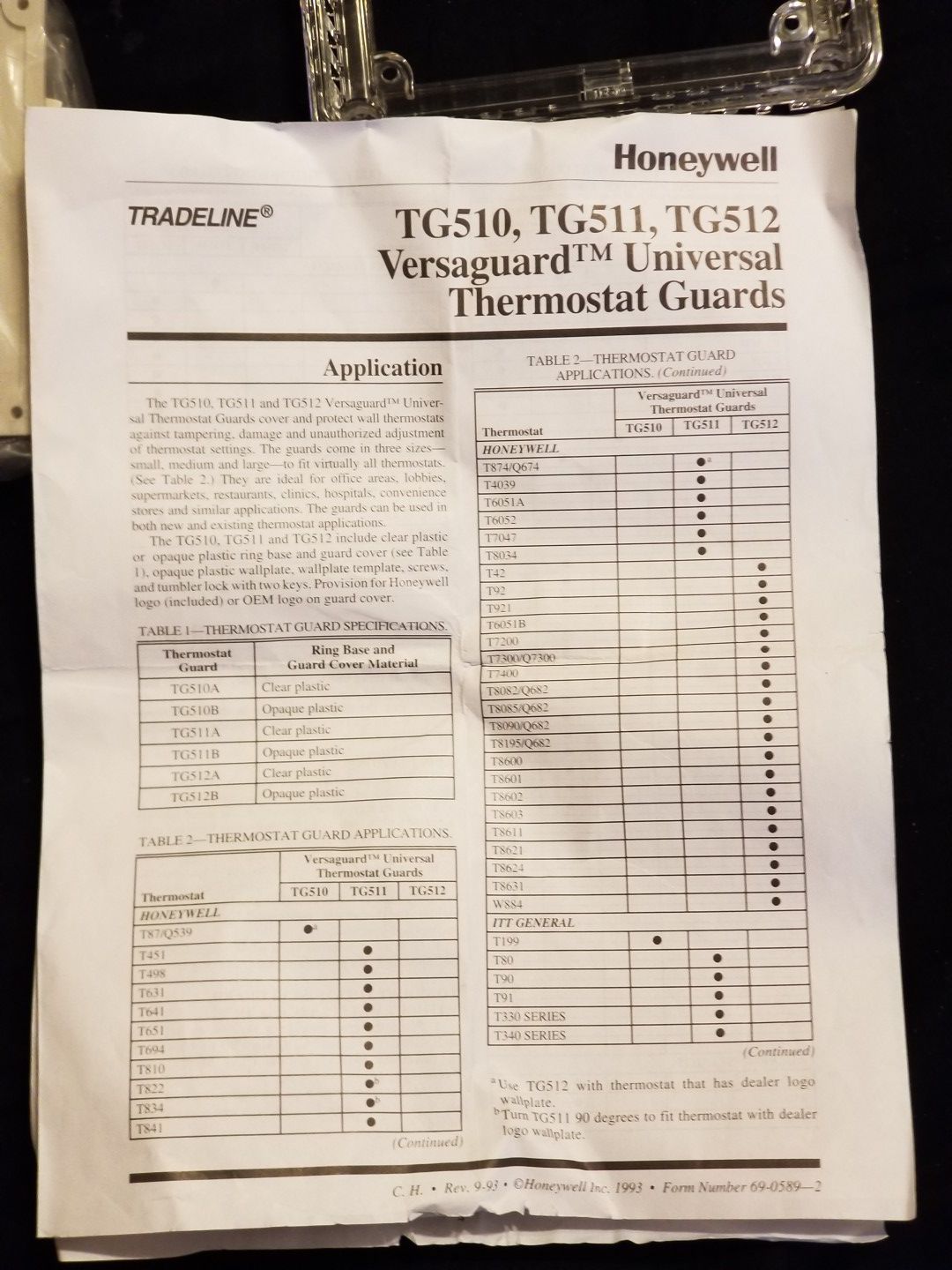 Honeywell thermostat guard