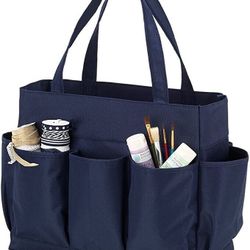 Wholesale Boutique Solid Colored 19 x 12 Polyester Pocket Carry All Tote Bag.
