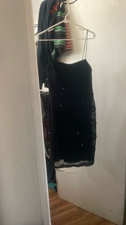 Medium Blk Lace Sequin Dress