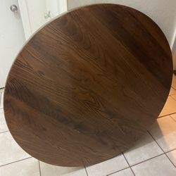 Round Oak Wood 4ft Table 