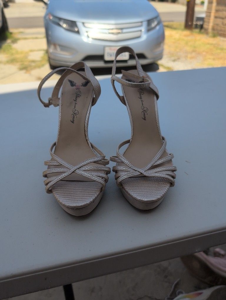 Rose Gold Heels Size 10