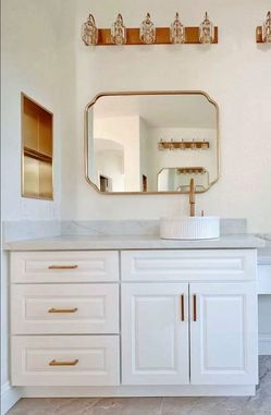 42inch white solid  wood vanity cabinet