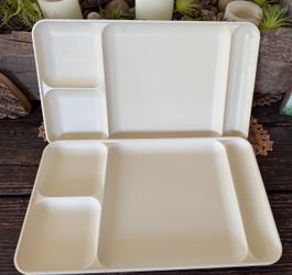 2 Tupperware divided meal or lap trays