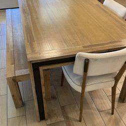 Dining Table With Bench And Chairs 