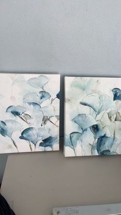 Two flower canvas
