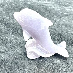Genuine Amethyst Dolphin Statue 