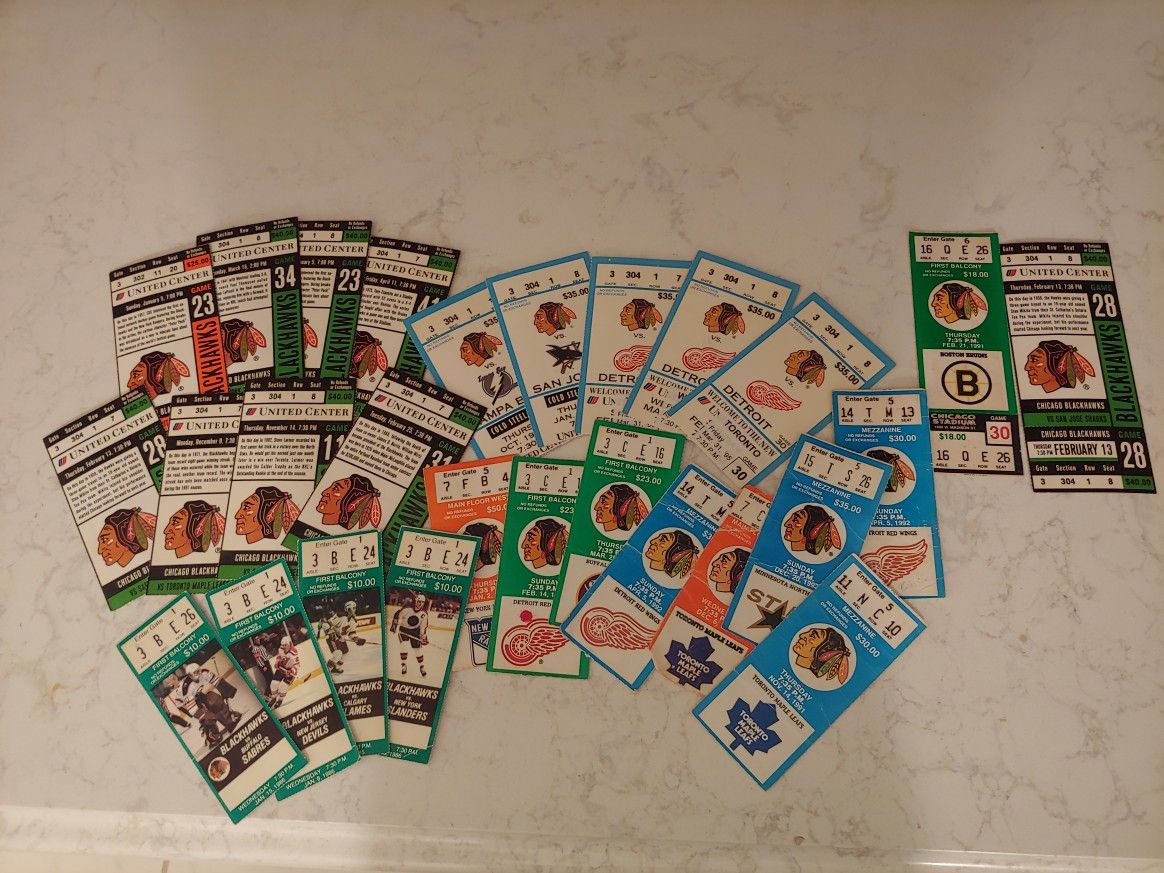 Hockey Ticket Stubs