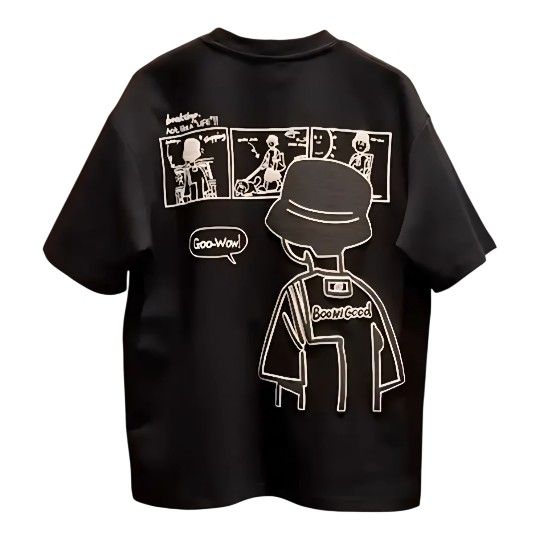 Black Graphic Tee Size L