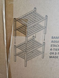 Bamboo Stackable 4-Tier Shoe Rack (NEW)