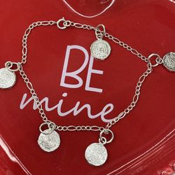 925 silver adjustable chain with Aztec calendar coin pendants