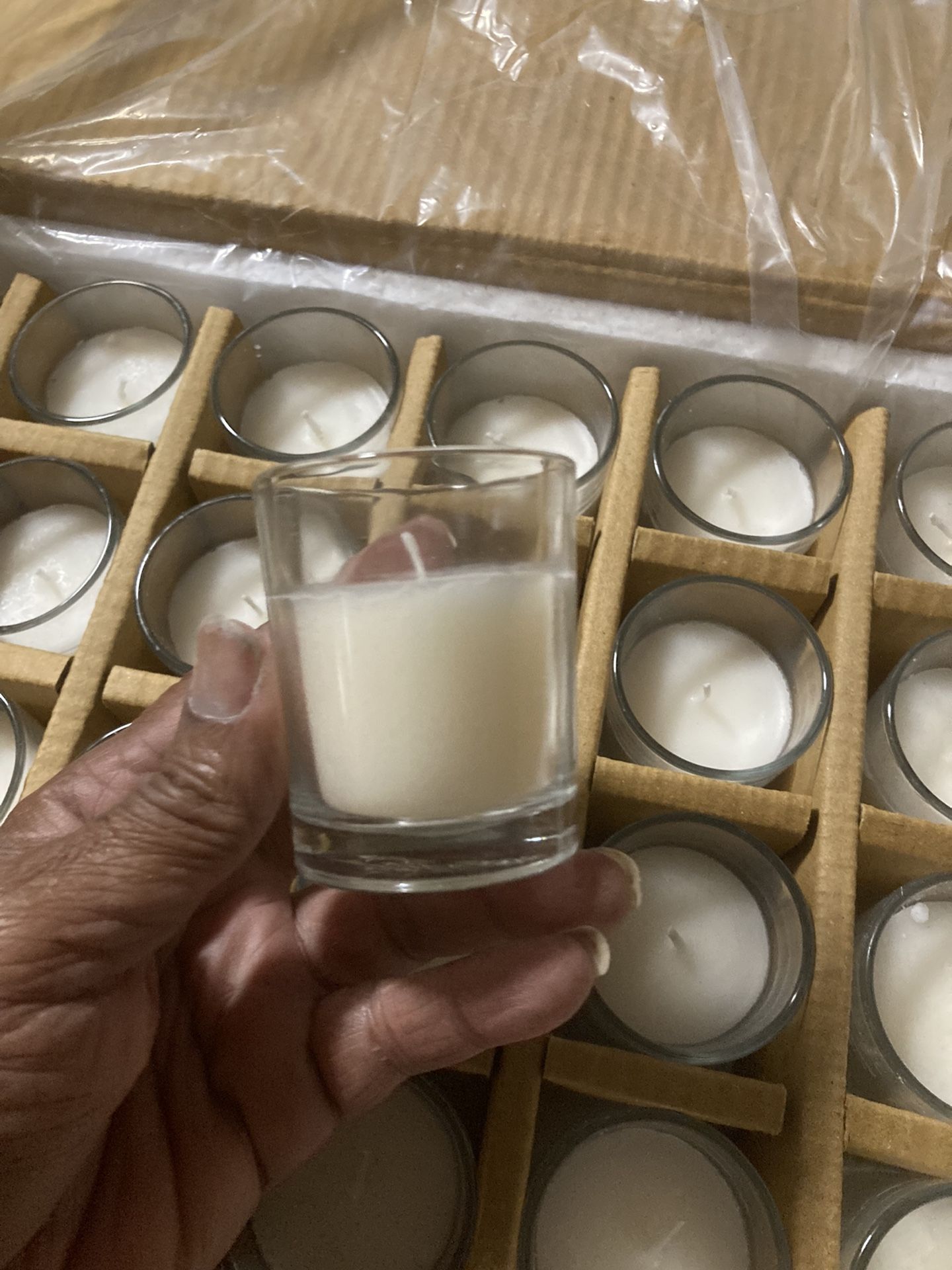 48 Votive Candles For Events  Un scented 