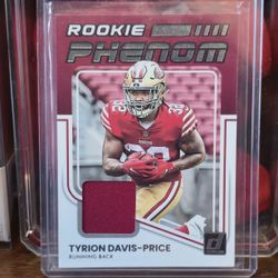 2022 Tyrion Davis Donruss Football-Price Rookie Phenom Memorabilia trading Card #RPJ-25