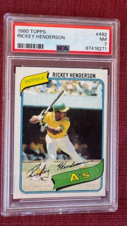 1980 Topps - Rickey Henderson #482 (RC) PSA 7 NM Oakland Athletics