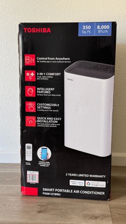 Toshiba Smart Portable AC 8,000 BTU – Like New – WiFi/Alexa Compatible