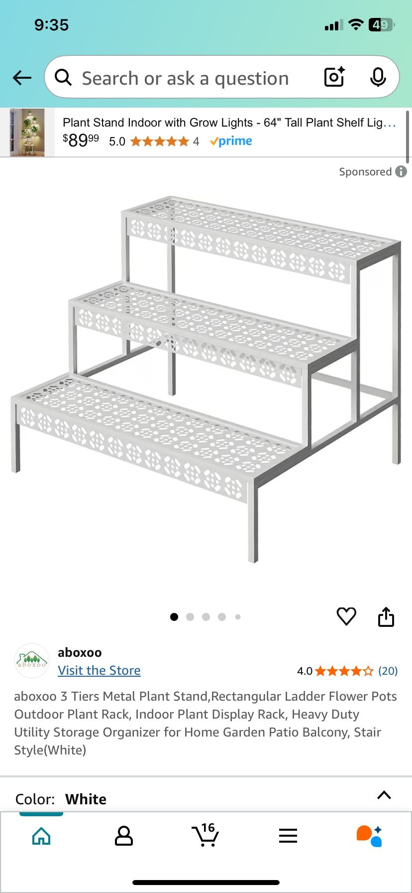 New 3 Tier Metal Plant Stand