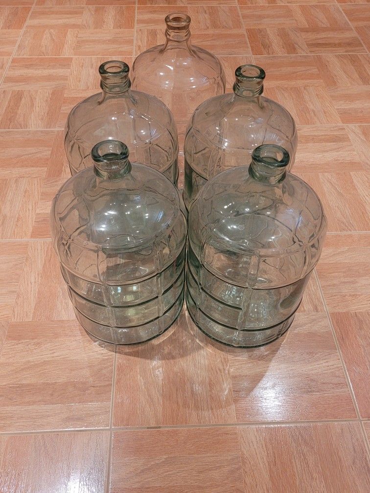 5 - 3 Gallion Glass Carboys