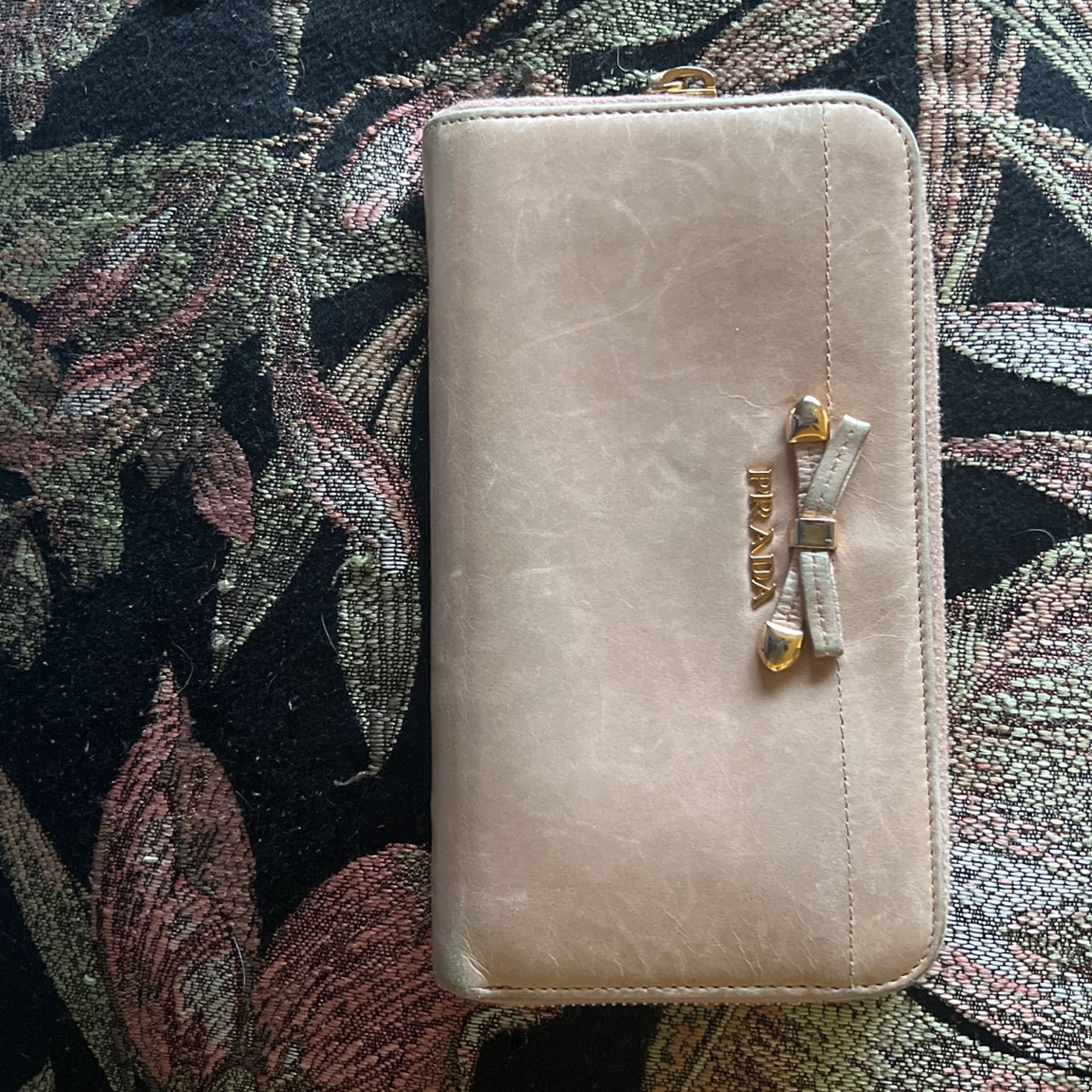 Prada, Bags, Prada Leather Pink Wallet Authentic