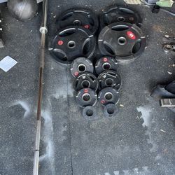 Olympic Weights And Barbell (prices In Description )