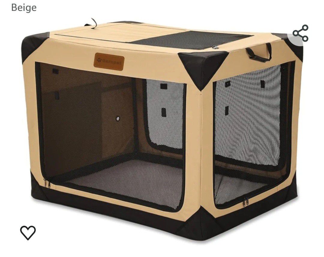 Large Soft Collapsible Dog Crate - New