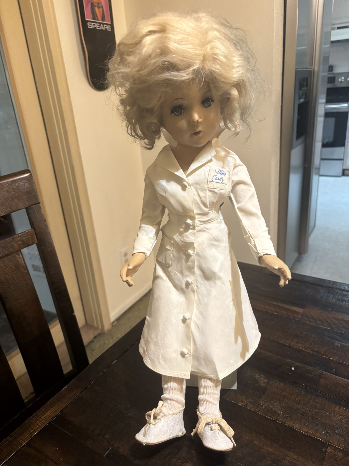 Vintage Miss Curity Nurse Doll With Stand