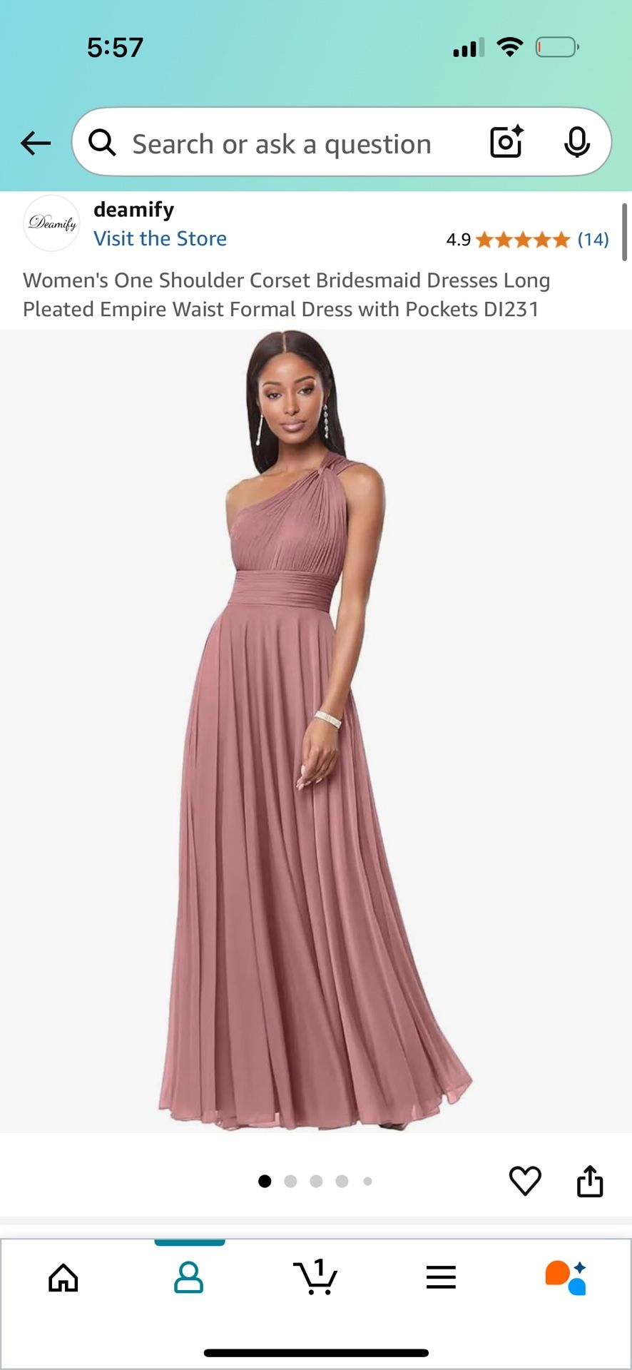 Bridesmaid Dress - Dusty Rose Color
