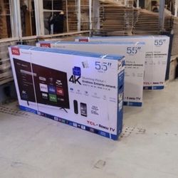 HD176 55” TCL smart 4k Roku led tv