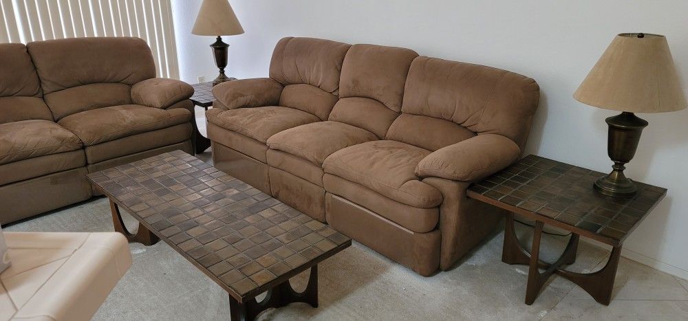 Couch And Loveseat With Reclining Ends