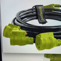 Sun Joe Generator L5-30 Outlet PowerCord 25ft 10/3 Gauge 3750wt Splitter