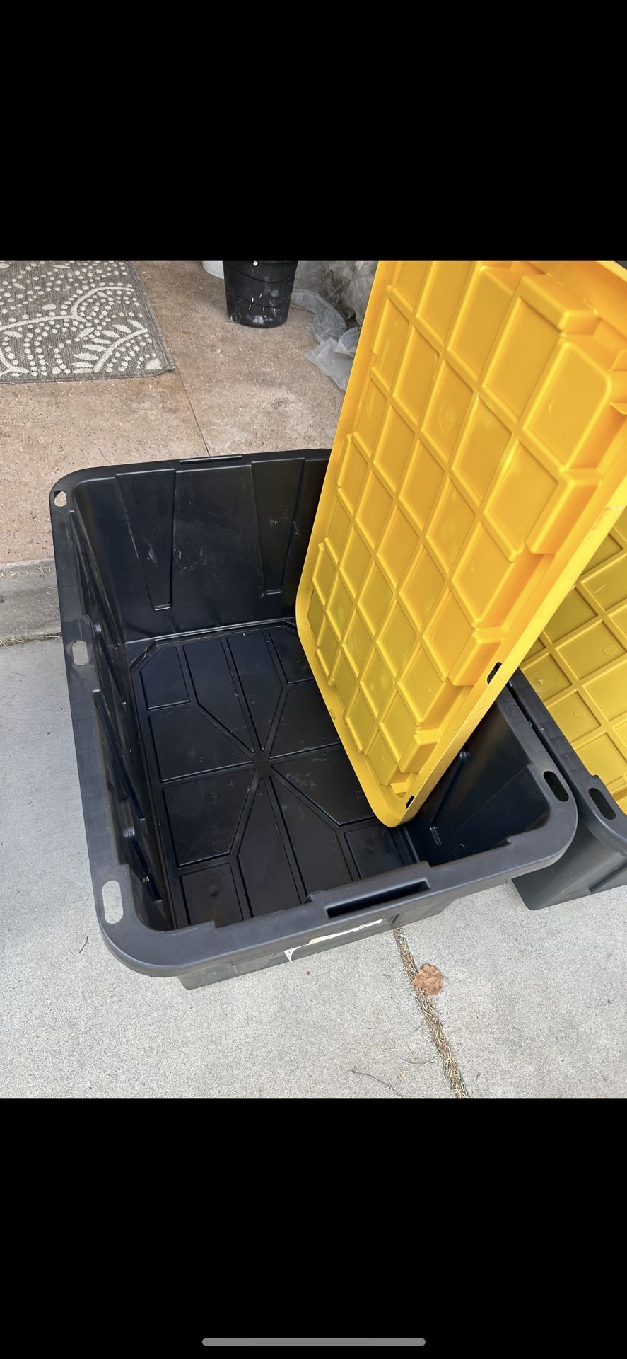 Storage totes - 27 gallon storage tote & moving containers