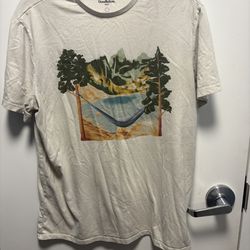 Goodfellow & Co Men's White Nature Graphic Crew Neck Short Sleeve T-Shirt L