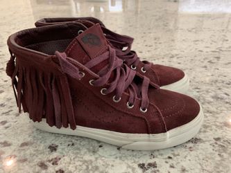 Vans kids fringe high top shoes 3